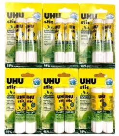 UHU® 12x UHU Klebestift Stic ReNATURE Lösungsmittelfrei Kleber (12 X 21 G)Neuware