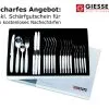 24er Besteckset Giesser Messer Gabel Esslöffel Teelöffel Tomatenmesser 11cm Weiß