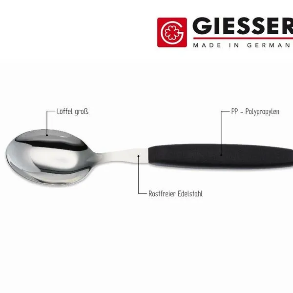 24er Besteckset Giesser Messer Gabel Esslöffel Löffel Tomatenmesser 11cm Schwarz 6 24er Besteckset Giesser Messer Gabel Esslöffel Löffel Tomatenmesser 11cm Schwarz – Bild 6