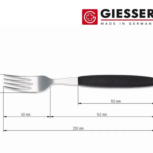 24er Besteckset Giesser Messer Gabel Esslöffel Löffel Tomatenmesser 11cm Schwarz 11 24er Besteckset Giesser Messer Gabel Esslöffel Löffel Tomatenmesser 11cm Schwarz – Bild 11