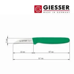 Giesser Messer SP - 6 Cm Gebogen Grün Kneipchen Obst Gemüse Schäl Tourniermesser -Haushalt & Küche Geschäft 561042507