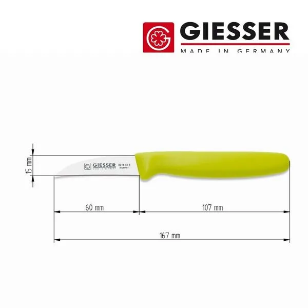 Giesser Messer SP 6cm Gebogen Limette Kneipchen Obst Gemüse Schäl Tourniermesser 3 Giesser Messer SP 6cm Gebogen Limette Kneipchen Obst Gemüse Schäl Tourniermesser – Bild 3