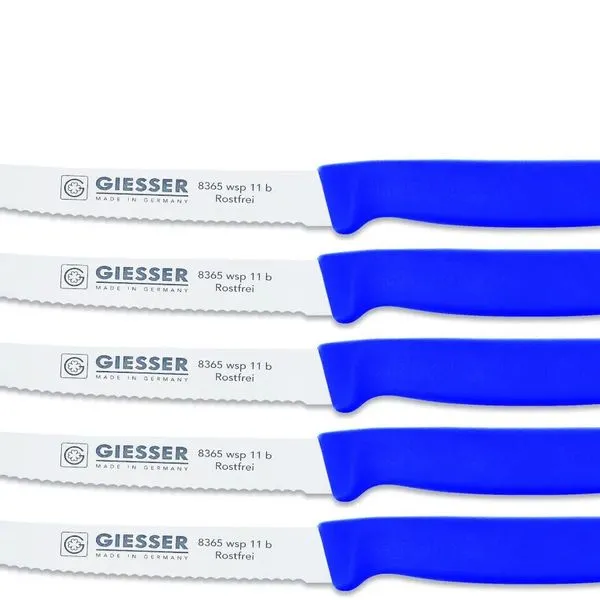 5er Set Giesser Tomatenmesser Brötchenmesser Tafelmesser 11cm Mit Welle 15Farben 8 5er Set Giesser Tomatenmesser Brötchenmesser Tafelmesser 11cm Mit Welle 15Farben – Bild 8
