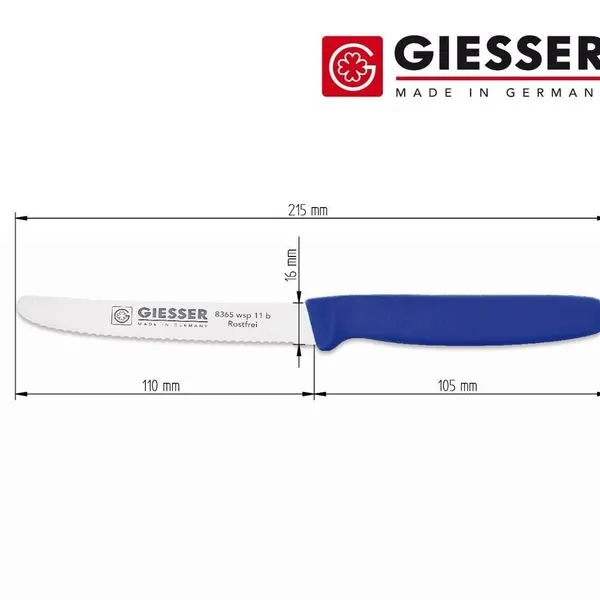 5er Set Giesser Tomatenmesser Brötchenmesser Tafelmesser 11cm Mit Welle 15Farben 10 5er Set Giesser Tomatenmesser Brötchenmesser Tafelmesser 11cm Mit Welle 15Farben – Bild 10