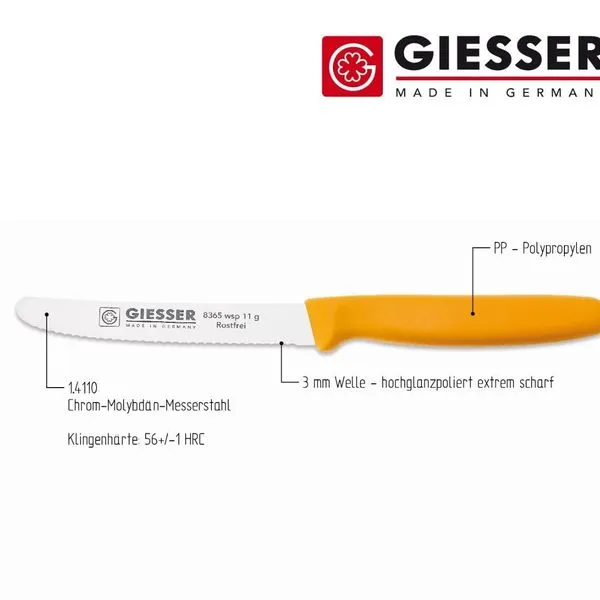 5er Set Giesser Tomatenmesser Brötchenmesser Tafelmesser 11cm Mit Welle 15Farben 13 5er Set Giesser Tomatenmesser Brötchenmesser Tafelmesser 11cm Mit Welle 15Farben – Bild 13