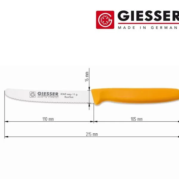 5er Set Giesser Tomatenmesser Brötchenmesser Tafelmesser 11cm Mit Welle 15Farben 14 5er Set Giesser Tomatenmesser Brötchenmesser Tafelmesser 11cm Mit Welle 15Farben – Bild 14