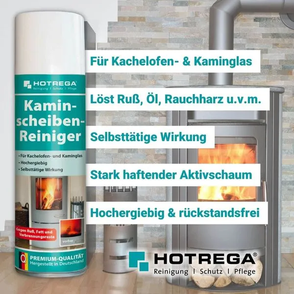 Hotrega Kaminscheiben Reiniger 4x0,3l + Feuerbällchen 1kg, Glasreiniger Anzünder 2 Hotrega Kaminscheiben Reiniger 4x0,3l + Feuerbällchen 1kg, Glasreiniger Anzünder – Bild 2