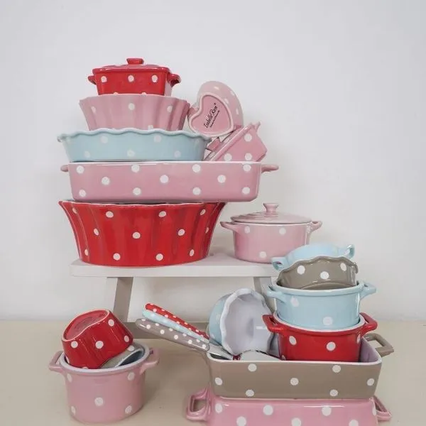 Isabelle Rose Auflaufform Rosa Gepunktet Backform Kuchenform 29,5×17×5cm IR5453 3 Isabelle Rose Auflaufform Rosa Gepunktet Backform Kuchenform 29,5×17×5cm IR5453 – Bild 3