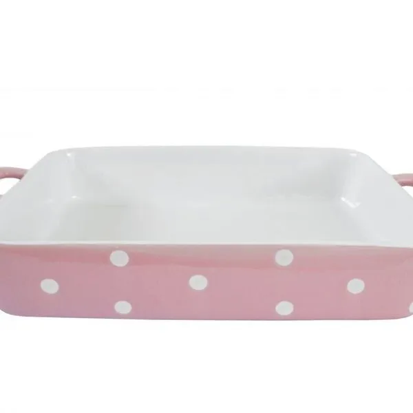 Isabelle Rose Auflaufform Rosa Gepunktet Backform Kuchenform 29,5×17×5cm IR5453 2 Isabelle Rose Auflaufform Rosa Gepunktet Backform Kuchenform 29,5×17×5cm IR5453 – Bild 2