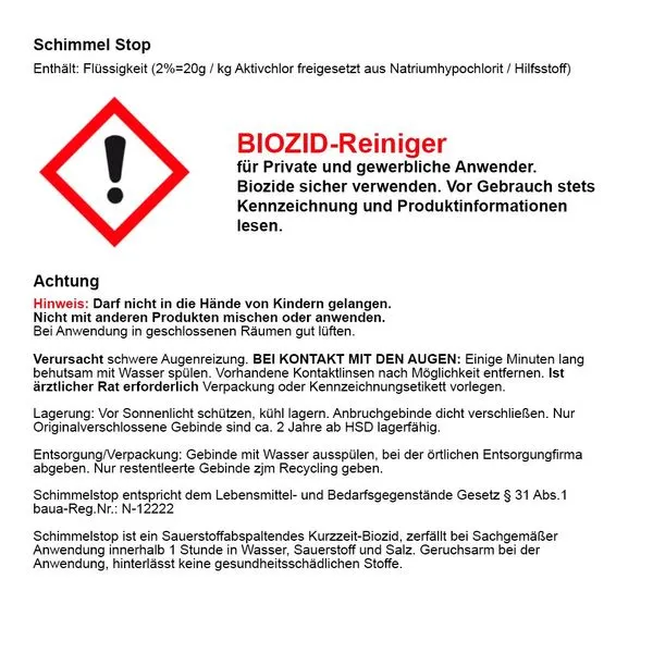 Schimmel Stop -Das Original- Biozid Reiniger 5L - Gegen Hausschwamm Moos Pilz 3 Schimmel Stop -Das Original- Biozid Reiniger 5L - Gegen Hausschwamm Moos Pilz – Bild 3