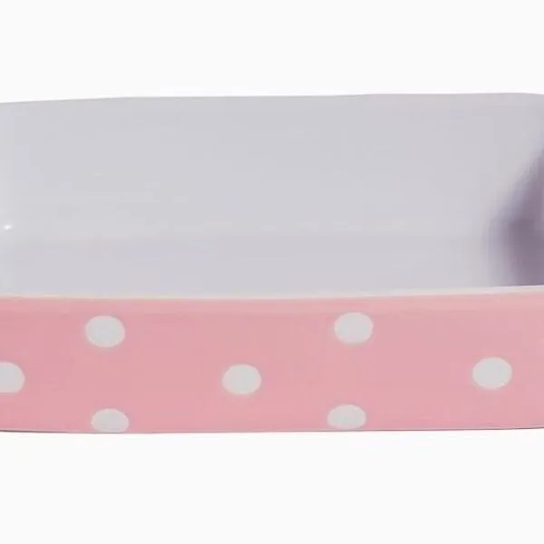 Isabelle Rose Auflaufform Rosa Gepunktet Backform Kuchenform 29,5×17×5cm IR5453 1 Isabelle Rose Auflaufform Rosa Gepunktet Backform Kuchenform 29,5×17×5cm IR5453