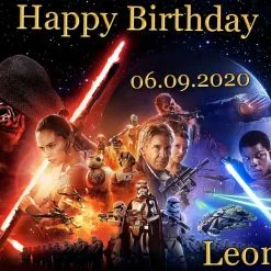 Tortenaufleger Fototorte Tortenbild Kindergeburtstag Star Wars SW02 (Zuckerpapier)