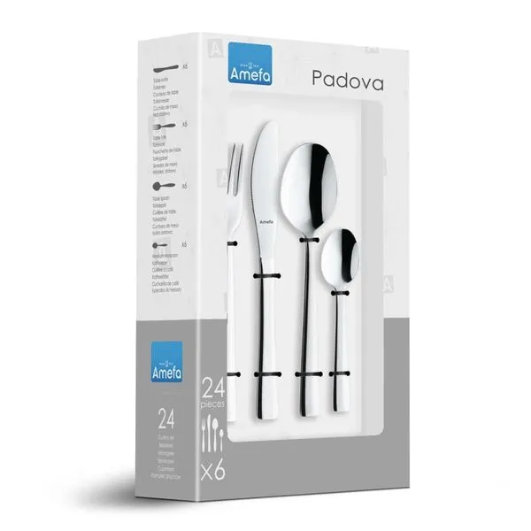 Amefa 24-tlg. Besteck-Set Padova Hochglanz-Silber 3 Amefa 24-tlg. Besteck-Set Padova Hochglanz-Silber – Bild 3