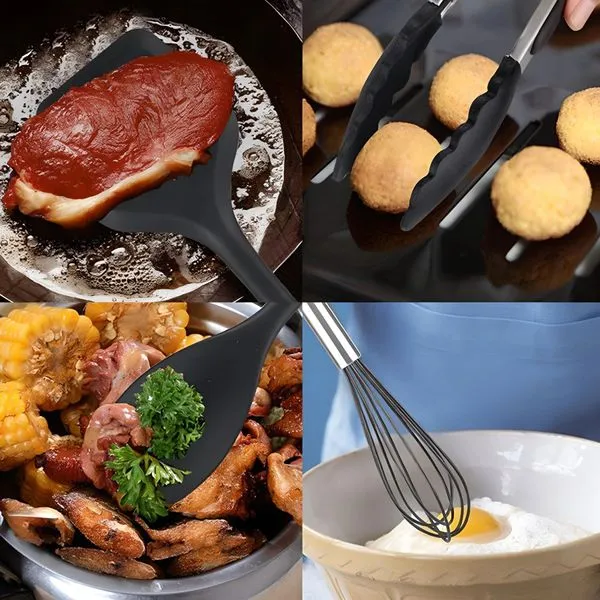 Silikon Küchenutensilien Set 10 Teilig Küchenbesteck Kochzubehör Kochset Retoo 4 Silikon Küchenutensilien Set 10 Teilig Küchenbesteck Kochzubehör Kochset Retoo – Bild 4