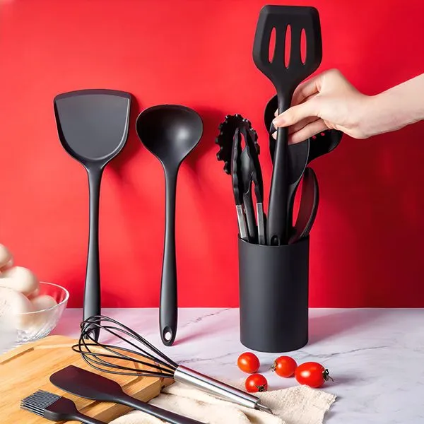 Silikon Küchenutensilien Set 10 Teilig Küchenbesteck Kochzubehör Kochset Retoo 6 Silikon Küchenutensilien Set 10 Teilig Küchenbesteck Kochzubehör Kochset Retoo – Bild 6