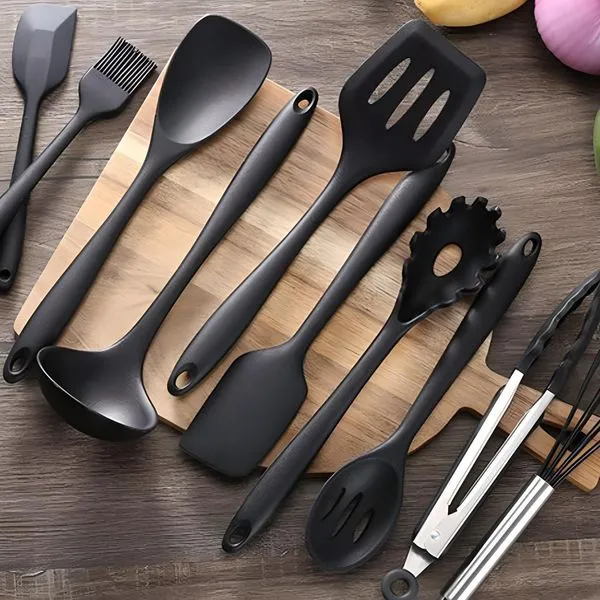 Silikon Küchenutensilien Set 10 Teilig Küchenbesteck Kochzubehör Kochset Retoo 8 Silikon Küchenutensilien Set 10 Teilig Küchenbesteck Kochzubehör Kochset Retoo – Bild 8