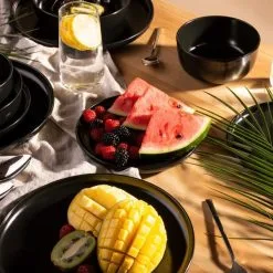 Geschirrset & Tafelservice & Dessertteller 6 Stück Weiß VICTO Konsimo -Haushalt & Küche Geschäft 571174498