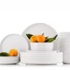Geschirrset & Tafelservice & Schüsselset 6 Personen (18 Stück) Weiß VICTO Konsimo