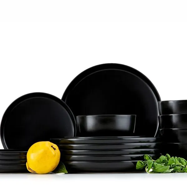 Geschirrset & Tafelservice & Schüsselset 6 Personen (18 Stück) Weiß VICTO Konsimo 4 Geschirrset & Tafelservice & Schüsselset 6 Personen (18 Stück) Weiß VICTO Konsimo – Bild 4