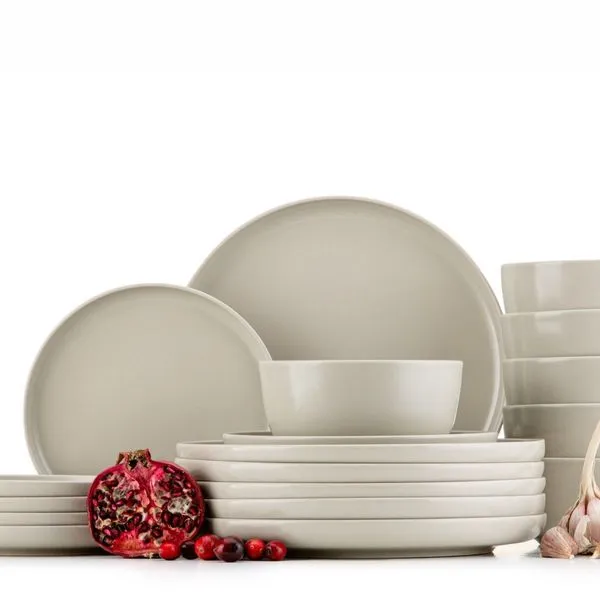 Geschirrset & Tafelservice & Schüsselset 6 Personen (18 Stück) Weiß VICTO Konsimo 8 Geschirrset & Tafelservice & Schüsselset 6 Personen (18 Stück) Weiß VICTO Konsimo – Bild 8