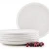 Geschirrset & Tafelservice & Speiseteller 6 Stück Weiß VICTO Konsimo