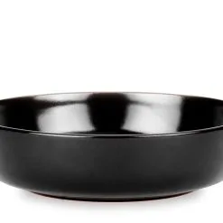 Tafelservice & Schüsselset & Suppenteller 6 Personen (24 Stück) Schwarz VICTO Konsimo -Haushalt & Küche Geschäft 571181009