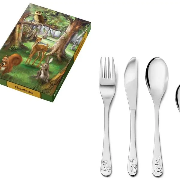 Zilverstad Kinderbesteck Set Edelstahl Waldtiere Kinderbesteckset - Besteck Für Kinder 3 Zilverstad Kinderbesteck Set Edelstahl Waldtiere Kinderbesteckset - Besteck Für Kinder – Bild 3