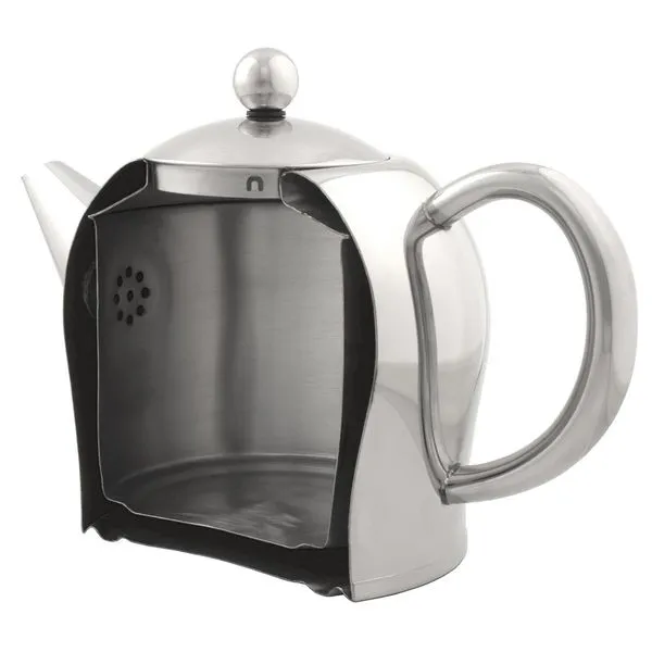 Bredemeijer Große Teekanne Set 1.4 L Edelstahl Glanz & Holz Untersetzer Braun 7 Bredemeijer Große Teekanne Set 1.4 L Edelstahl Glanz & Holz Untersetzer Braun – Bild 7