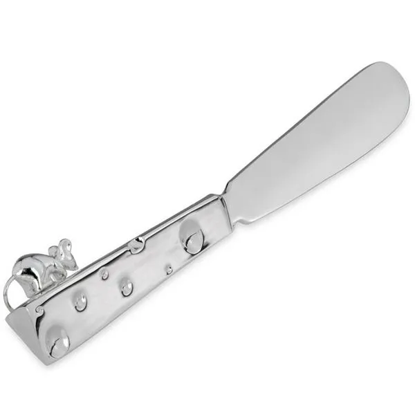 Versilbertes 6 Teiliges Buttermesser Set Motiv Käse & Maus 2 Versilbertes 6 Teiliges Buttermesser Set Motiv Käse & Maus – Bild 2