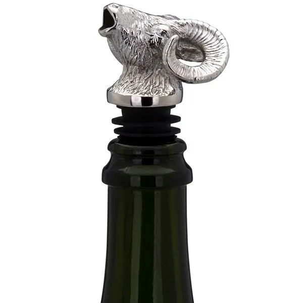 Edelstahl Flaschenausgießer Motiv Widder Ø 3 Cm 2 Edelstahl Flaschenausgießer Motiv Widder Ø 3 Cm – Bild 2