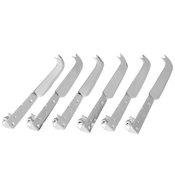 Versilbertes 6 Teiliges Käsemesser Set Mit Gabelzinken Motiv Käse & Maus 2 Versilbertes 6 Teiliges Käsemesser Set Mit Gabelzinken Motiv Käse & Maus – Bild 2
