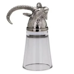 Edelstahl Schnapsglas 4 Cl Motiv Steinbock Ø 4.5 Cm