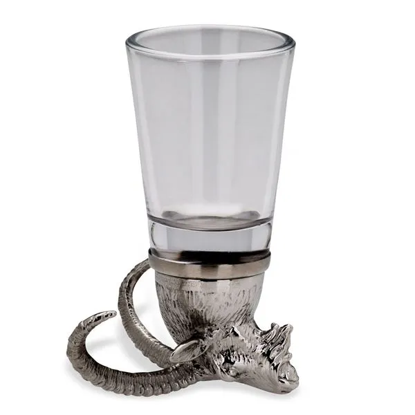 Edelstahl Schnapsglas 4 Cl Motiv Steinbock Ø 4.5 Cm 2 Edelstahl Schnapsglas 4 Cl Motiv Steinbock Ø 4.5 Cm – Bild 2