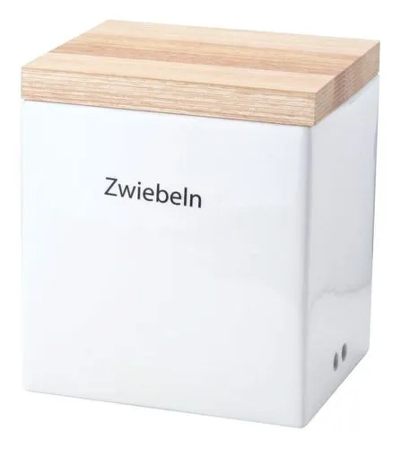 Continenta Vorratsdose Keramik Mit Holzdeckel 18x15,5xH20,6cm 3922 1 Continenta Vorratsdose Keramik Mit Holzdeckel 18x15,5xH20,6cm 3922