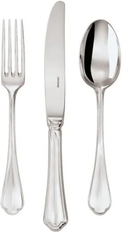 Sambonet Rome Edelstahl Versilbert Besteck 75tlg. Mono 52746-77