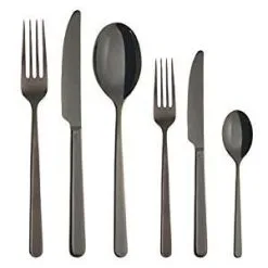 Sambonet Linear Edelstahl/ PVDschwarz Besteck 72tlg. Vh. S0025-S00019-52713B79