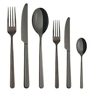 Sambonet Linear Edelstahl/ PVDschwarz Besteck 72tlg. Vh. S0025-S00019-52713B79 1 Sambonet Linear Edelstahl/ PVDschwarz Besteck 72tlg. Vh. S0025-S00019-52713B79