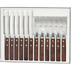 Unbekannter Hersteller Rustika Heurigenbesteck 12-tlg., Braun.