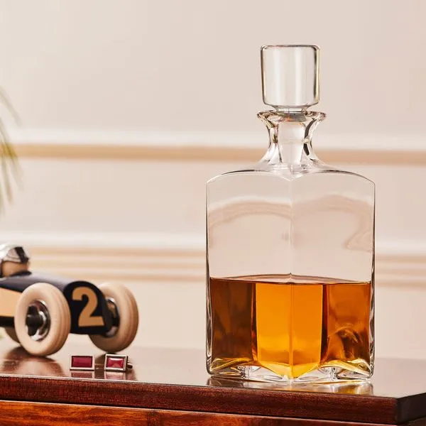 KROSNO Caro Quadratische Karaffe Für Whisky Rum Dekanter | 750 ML | Handwäsche 2 KROSNO Caro Quadratische Karaffe Für Whisky Rum Dekanter | 750 ML | Handwäsche – Bild 2