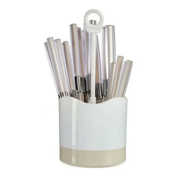 Bigbuy Home Besteck-Set 16 Stücke Silberfarben Beige Edelstahl 1 Bigbuy Home Besteck-Set 16 Stücke Silberfarben Beige Edelstahl