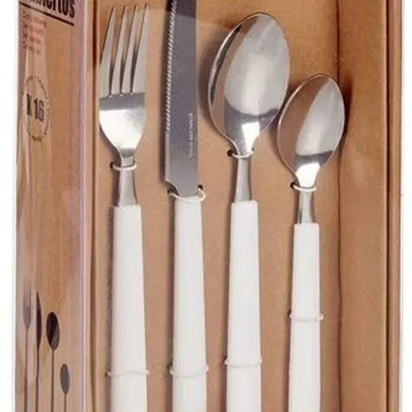 Bigbuy Home Besteckset (16 Stücke) Weiß 2 Bigbuy Home Besteckset (16 Stücke) Weiß – Bild 2