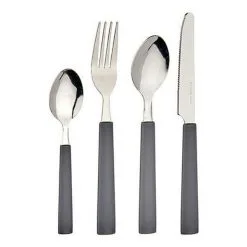 Bigbuy Home Besteckset Grau Edelstahl (16 Stücke)