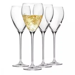 Krosno Perla Gläser Für Wein Weißwein | Set 4 | 280 ML | Spülmaschine