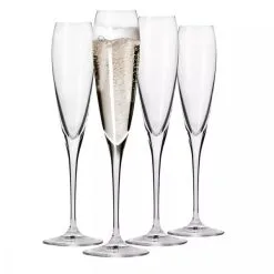 Krosno Perla Gläser Für Champagne Prosecco | Set 4 | 170 ML | Spülmaschine
