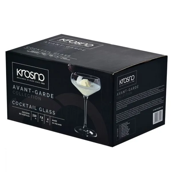 Krosno Avant-Garde Gläser Für Cocktail Champagne | Set 6 | 230 Ml | Spülmaschine 6 Krosno Avant-Garde Gläser Für Cocktail Champagne | Set 6 | 230 Ml | Spülmaschine – Bild 6