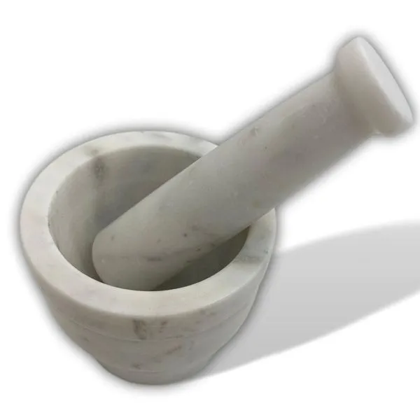 Mörser Mit Stößel Steinmörser Marmor Zerkleinerer Gewürzmörser Küche Antik-Stil 4 Mörser Mit Stößel Steinmörser Marmor Zerkleinerer Gewürzmörser Küche Antik-Stil – Bild 4