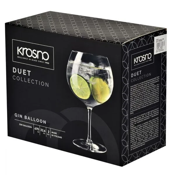 Krosno Duet Gläser Für Wasser Gin&Tonic Cocktail | Set 2 | 670 ML | Spülmaschine 7 Krosno Duet Gläser Für Wasser Gin&Tonic Cocktail | Set 2 | 670 ML | Spülmaschine – Bild 7