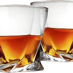 Cooko Twist Whisky Rum Tumbler Cocktail Gläser Set Spülmaschinenfest 2er Set