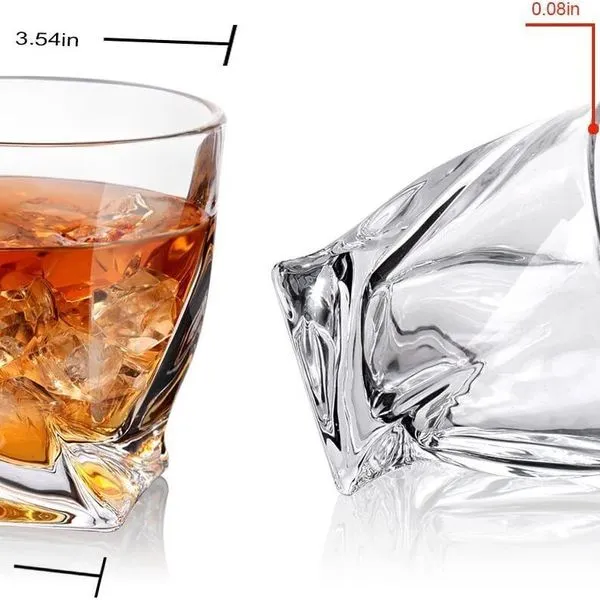 Cooko Twist Whisky Rum Tumbler Cocktail Gläser Set Spülmaschinenfest 2er Set 5 Cooko Twist Whisky Rum Tumbler Cocktail Gläser Set Spülmaschinenfest 2er Set – Bild 5