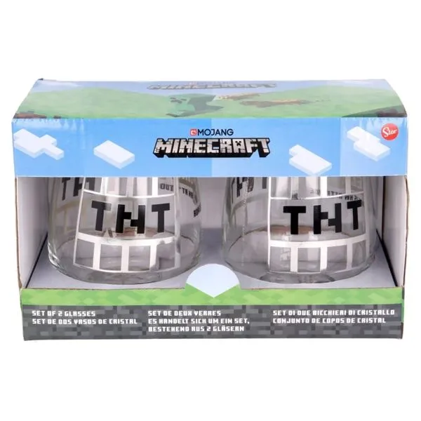 Stor 2 Minecraft Gläser 500 Ml TNT Design 1 Stor 2 Minecraft Gläser 500 Ml TNT Design